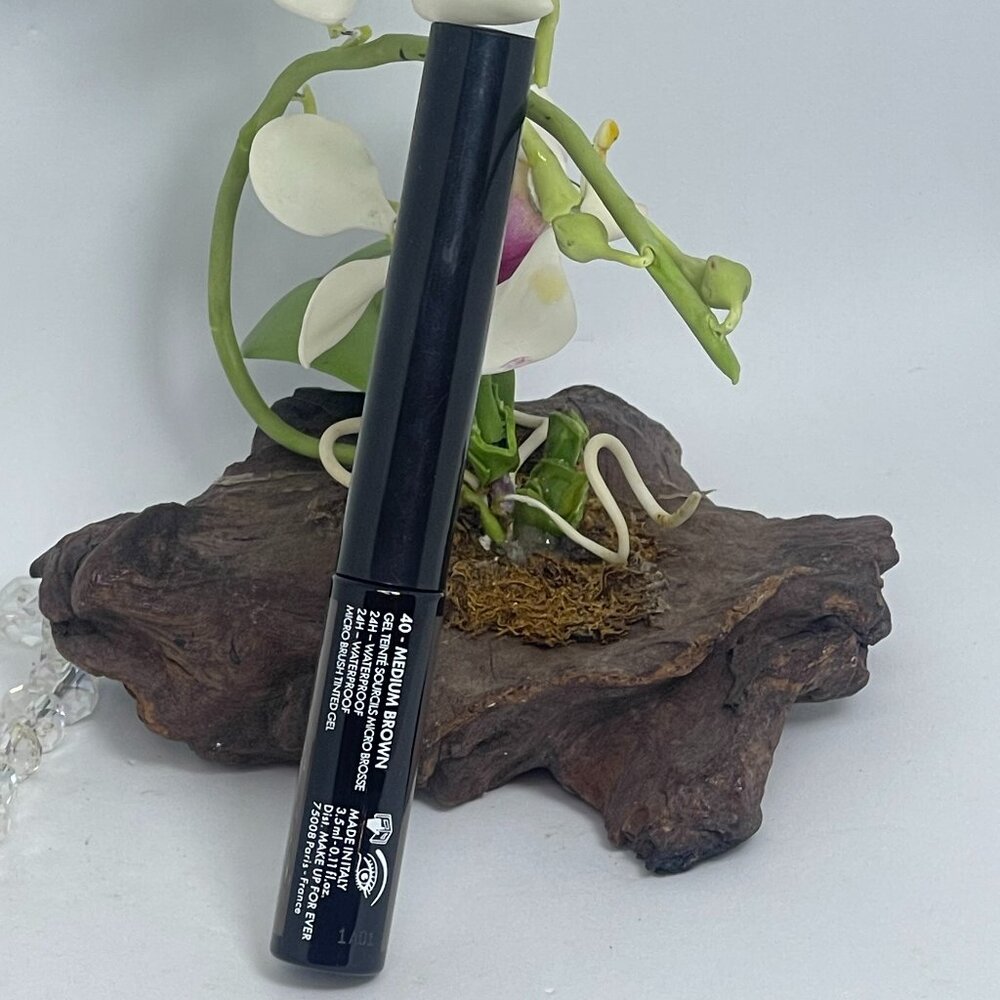 Make Up For Ever Aqua Resist Brow Fixer - 40 Medium Brown -.11 oz Full Size -New